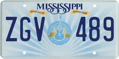 MS license plate ZGV489