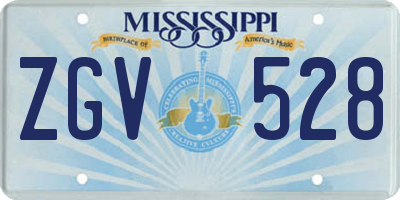 MS license plate ZGV528