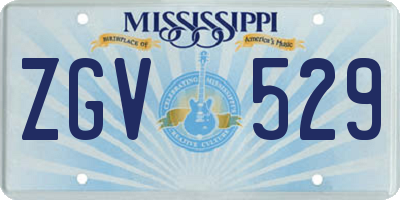 MS license plate ZGV529