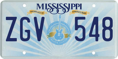 MS license plate ZGV548