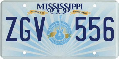 MS license plate ZGV556