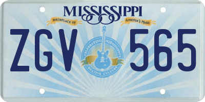 MS license plate ZGV565
