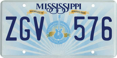 MS license plate ZGV576