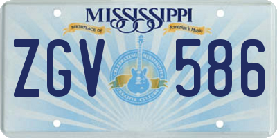 MS license plate ZGV586