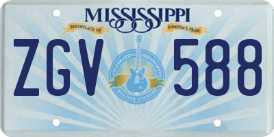 MS license plate ZGV588