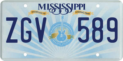 MS license plate ZGV589
