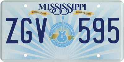 MS license plate ZGV595