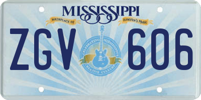 MS license plate ZGV606