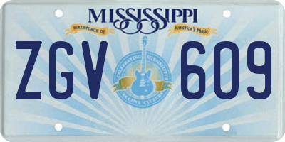 MS license plate ZGV609