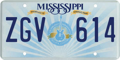 MS license plate ZGV614