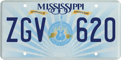 MS license plate ZGV620