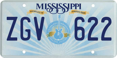 MS license plate ZGV622