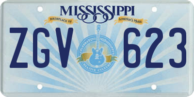 MS license plate ZGV623