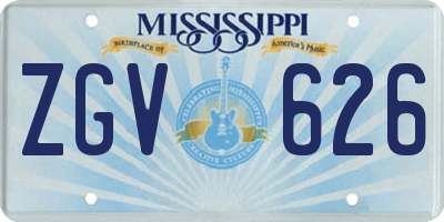 MS license plate ZGV626
