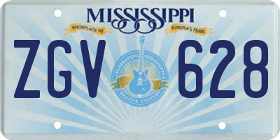 MS license plate ZGV628