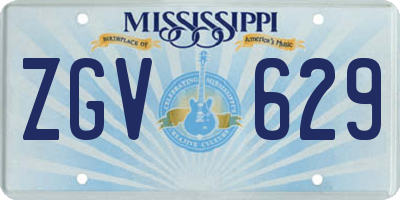 MS license plate ZGV629