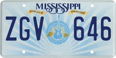 MS license plate ZGV646
