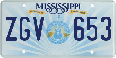MS license plate ZGV653
