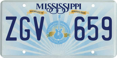 MS license plate ZGV659