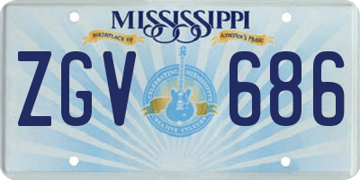 MS license plate ZGV686