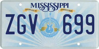 MS license plate ZGV699