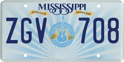 MS license plate ZGV708