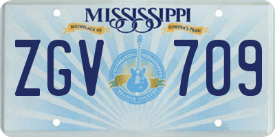 MS license plate ZGV709