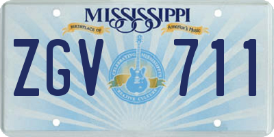 MS license plate ZGV711