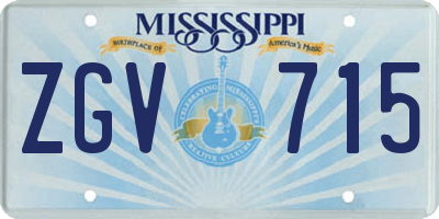 MS license plate ZGV715
