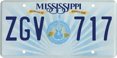 MS license plate ZGV717