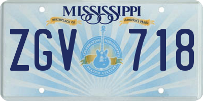 MS license plate ZGV718