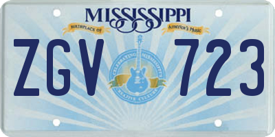 MS license plate ZGV723