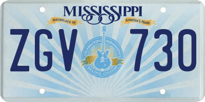 MS license plate ZGV730