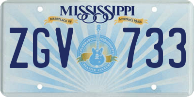 MS license plate ZGV733