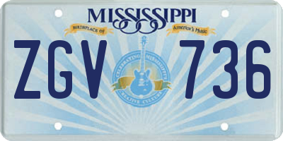 MS license plate ZGV736