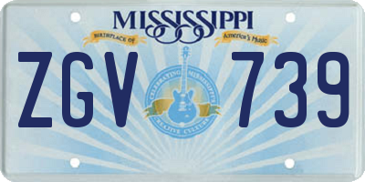 MS license plate ZGV739