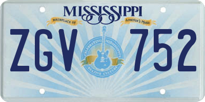 MS license plate ZGV752