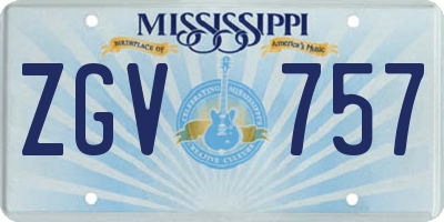 MS license plate ZGV757