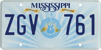 MS license plate ZGV761