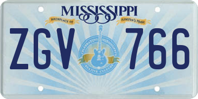 MS license plate ZGV766