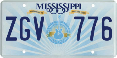 MS license plate ZGV776