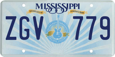 MS license plate ZGV779