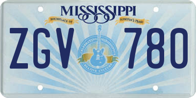 MS license plate ZGV780