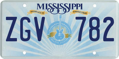 MS license plate ZGV782