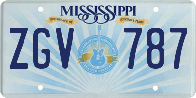 MS license plate ZGV787