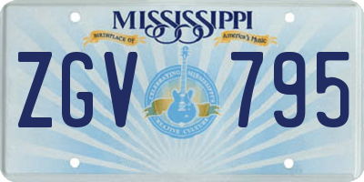 MS license plate ZGV795