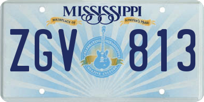 MS license plate ZGV813