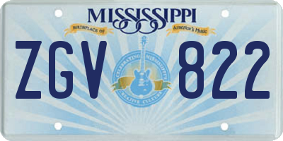 MS license plate ZGV822