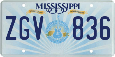 MS license plate ZGV836