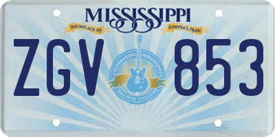 MS license plate ZGV853